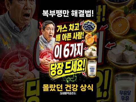 과민성대장증후군 복부팽만 의학적 해결! 장 건강 개선 식품 8가지 BEST