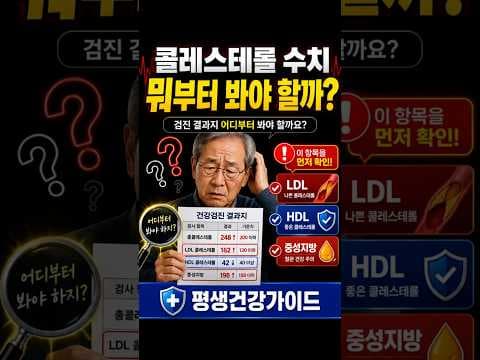 콜레스테롤 수치 의학적 해석과 관리법: 건강검진으로 혈관 건강 지키기!