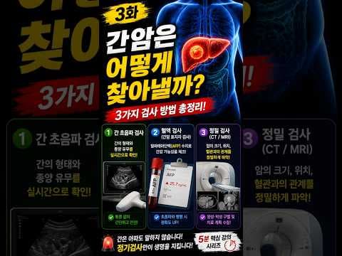 간암 진단 의학: 간 초음파, 혈액검사, CTMRI 핵심 정보