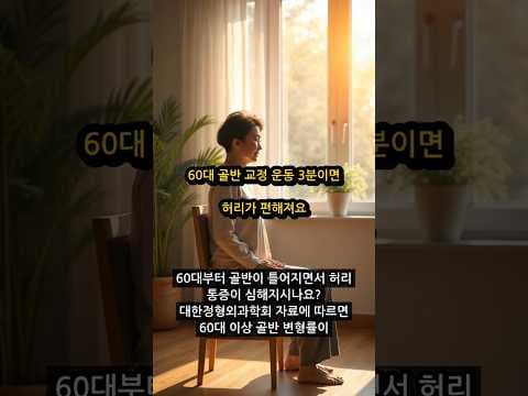 60대 의학: 3분 골반 교정 운동으로 허리 통증 완화하는 방법
